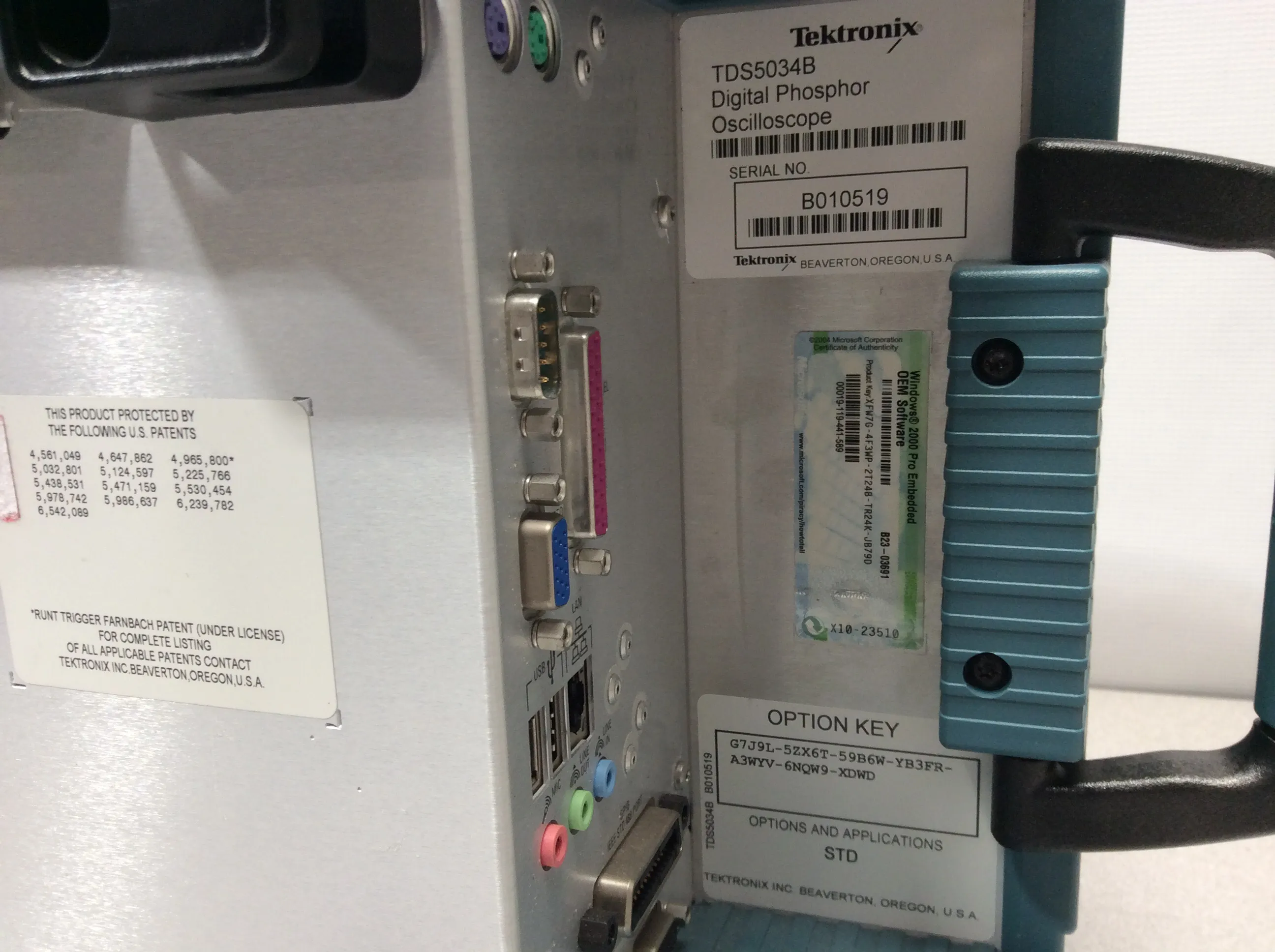 Tektronix TDS5034B Digital Phosphor Oscilloscope 350MHZ 5GS/s