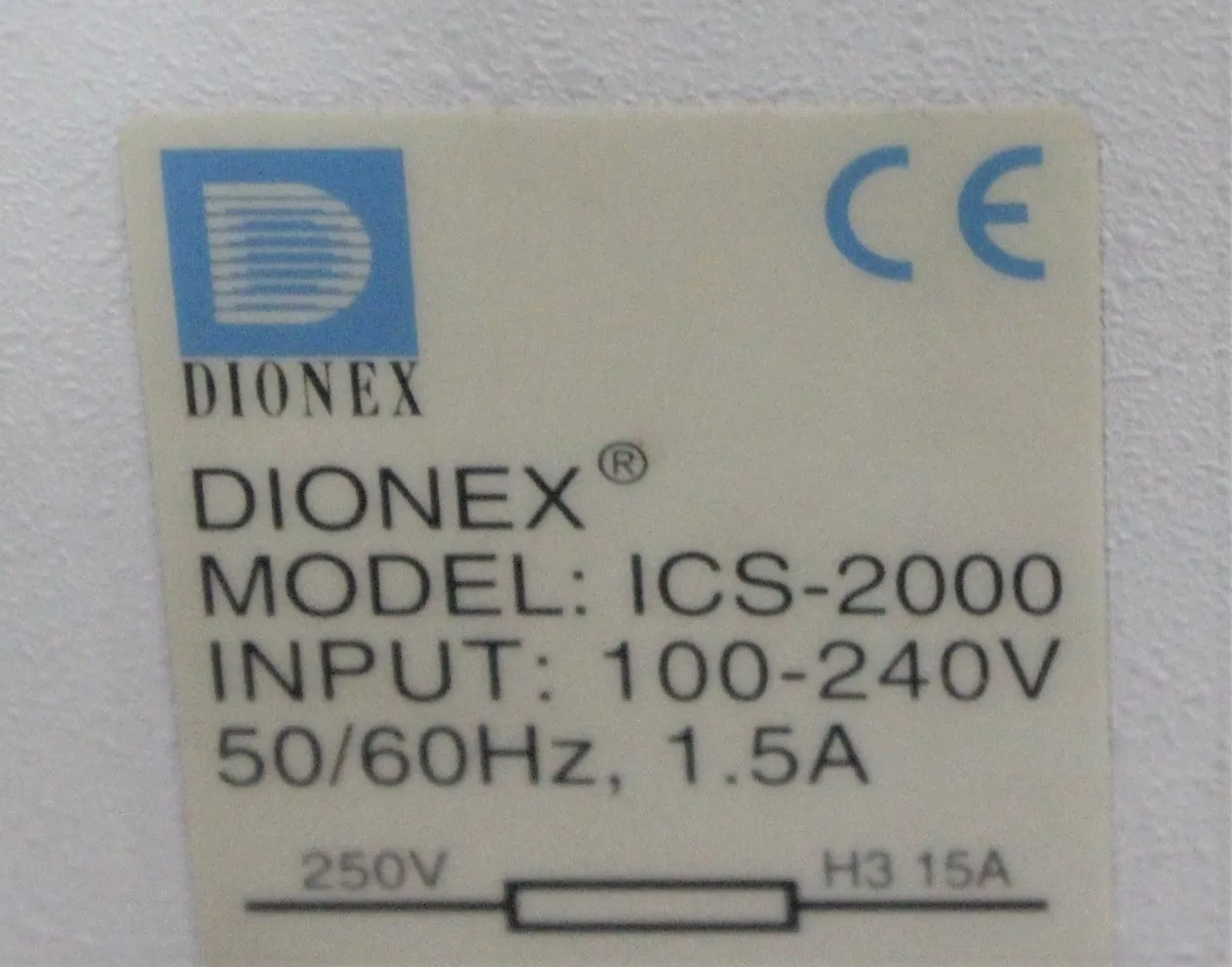 Dionex ICS-2000 Ion Chromatography System