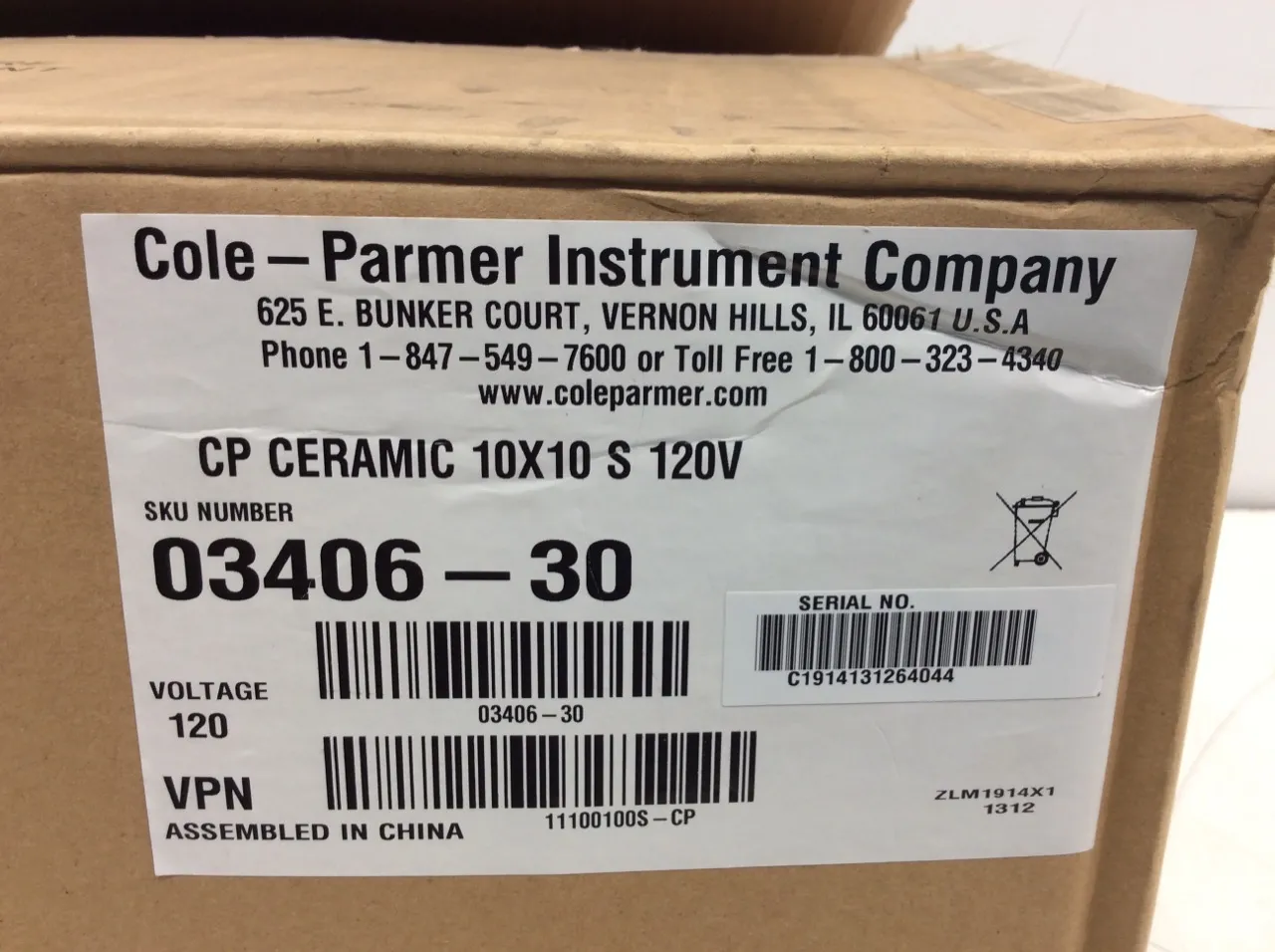 Cole Parmer StableTemp Stir Cat. 03406-30 Heated Stir Plate - New Laboratory Equipment