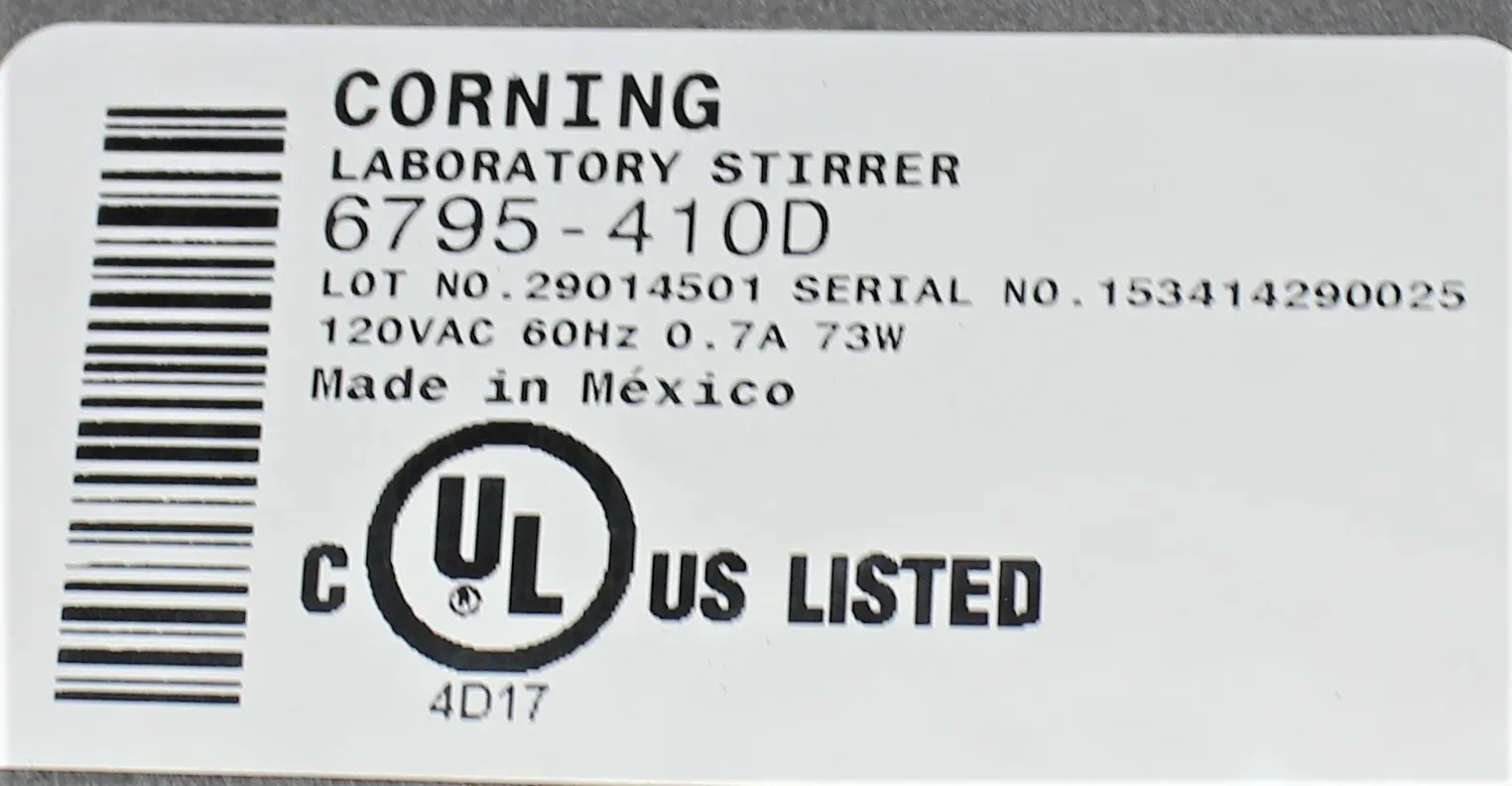 Used Corning PC-410D Stir Plate with Digital Stirring Speed Display - Lab Equipment