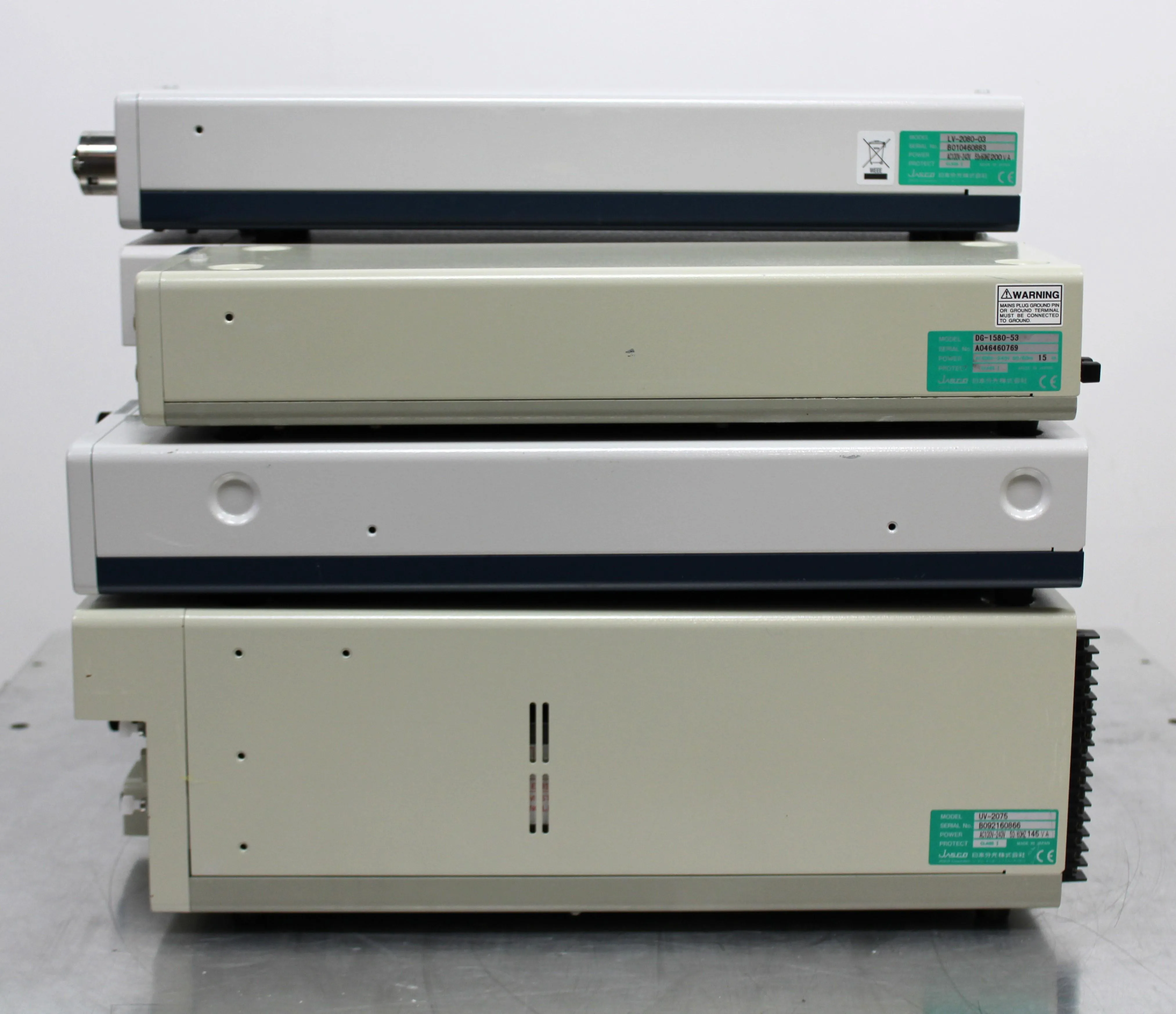 JASCO HPLC System DG-1580-53 LC-NET II/ADC UV-2075 LV-2080-03 PU-2080-03 PU-2080 AS-2055i