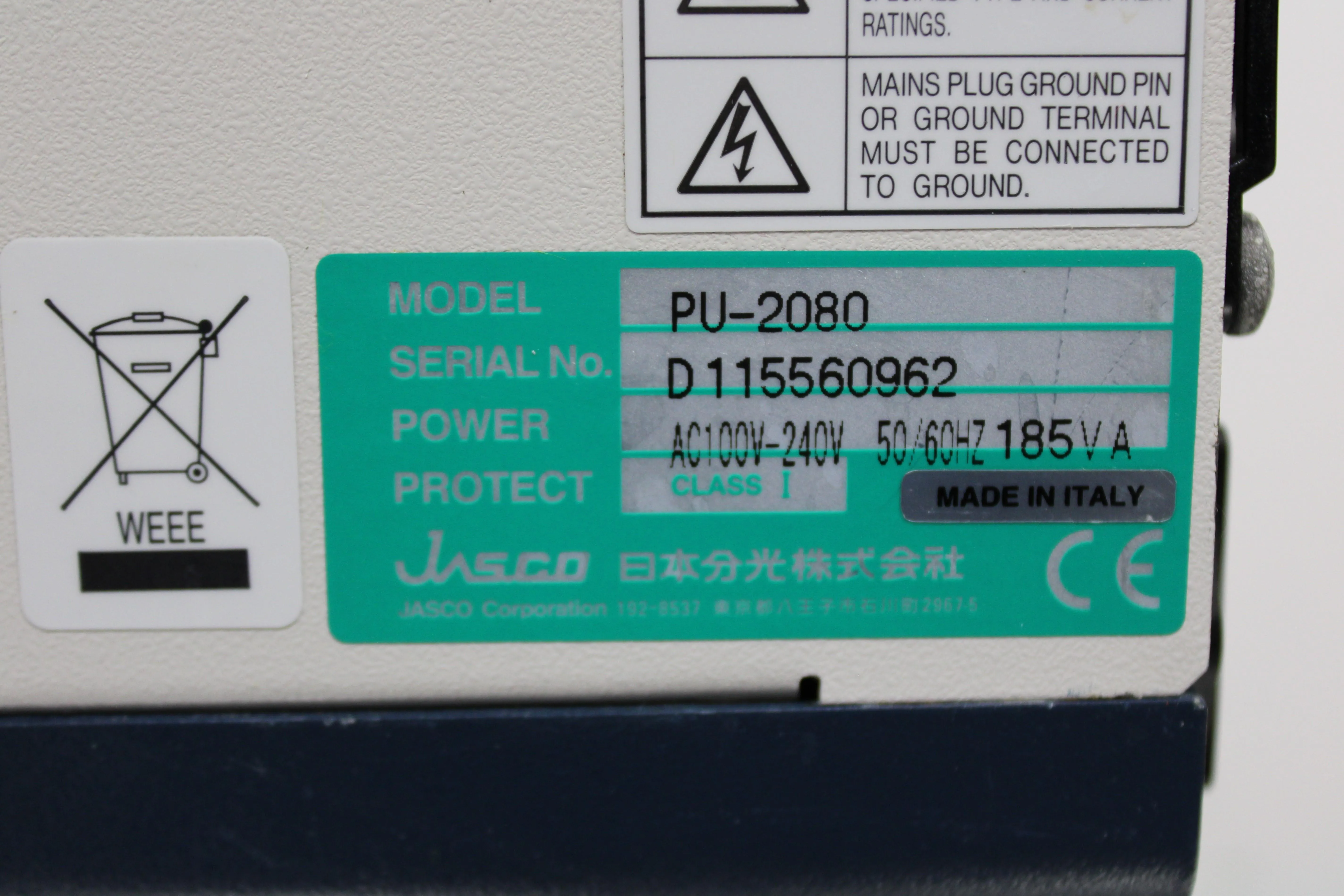 JASCO HPLC SYSTEM - AS-2057, LG-1580-02, UV-2075, LC-NET II/ADC, PU-2080, PU-2080