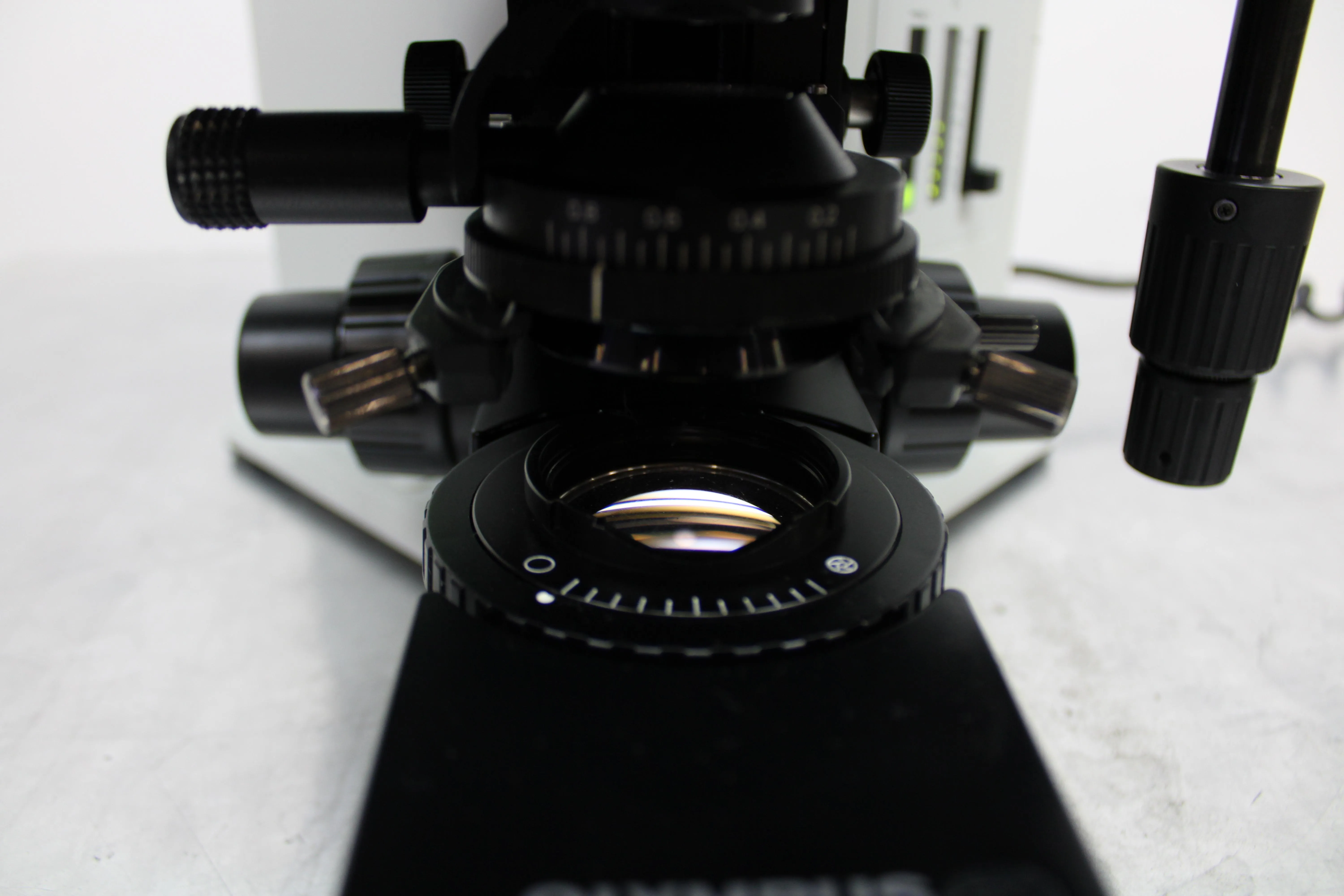 Olympus BX50F4 Microscope with Accessories and Camera