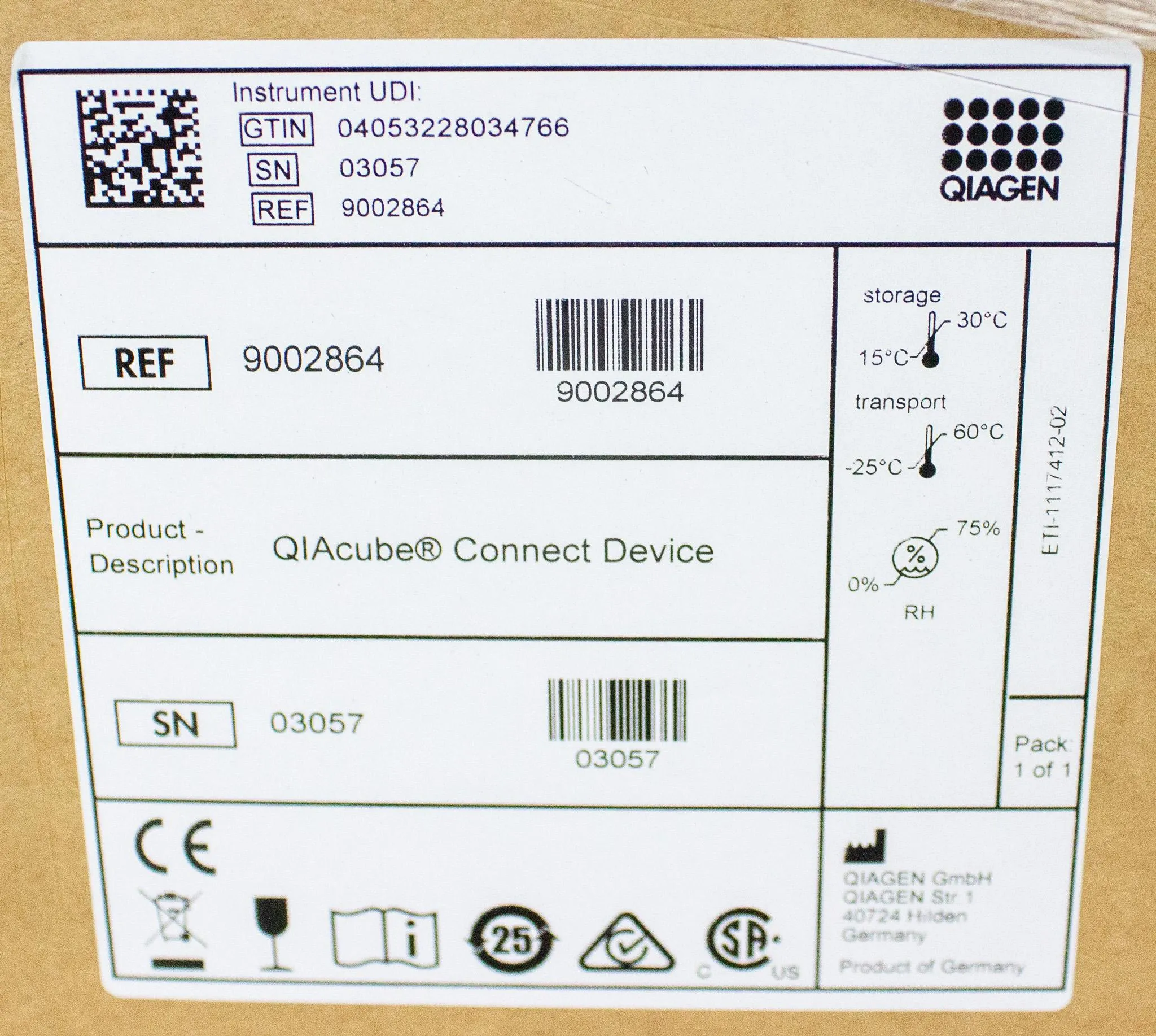 Qiagen QIAcube Connect Device DNA/RNA/Protein Purification System 9002864