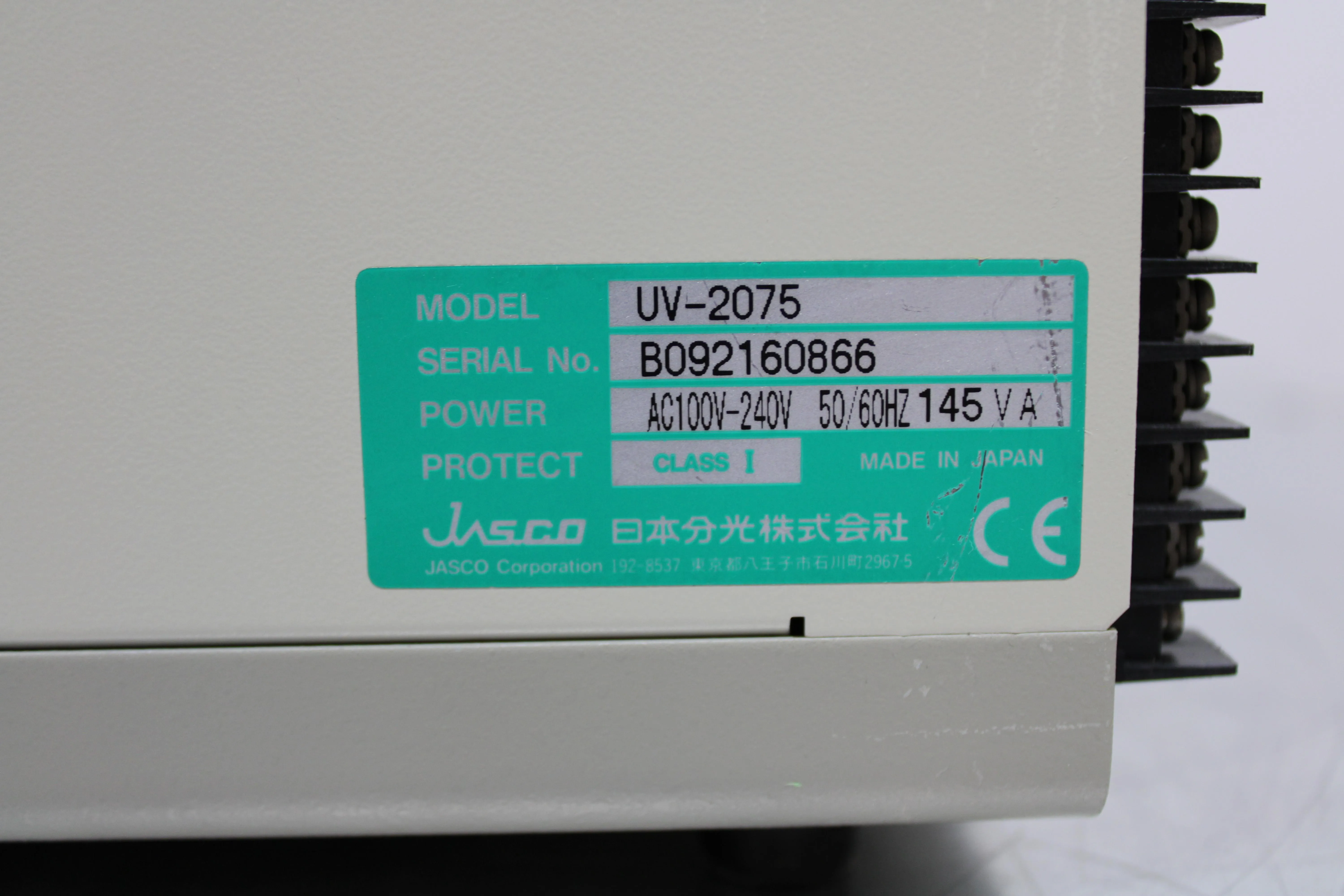 JASCO HPLC System DG-1580-53 LC-NET II/ADC UV-2075 LV-2080-03 PU-2080-03 PU-2080 AS-2055i